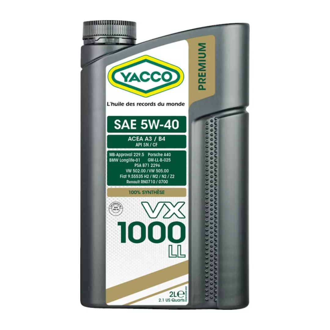 روغن موتور مدل ۵W-۴۰ شرکت یاکو YACCO (اصل فرانسه) (قیمت همکاری، سفارش تعداد)